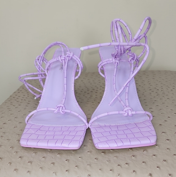 𝅺Asos Croc lilac sandals - Picture 2 of 8
